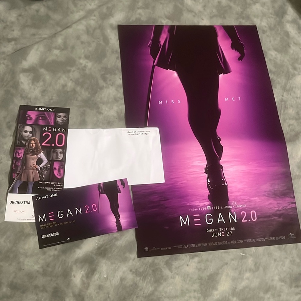 Megan 2 WORLD Premiere Tickets Poster Original Envy Universal Terminator 6/24/25